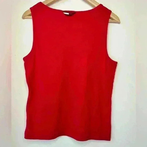 Tommy Hilfiger Womens Red Sleepwear Logo Sleeveless Preppy Prep Top Medium - Picture 6 of 9